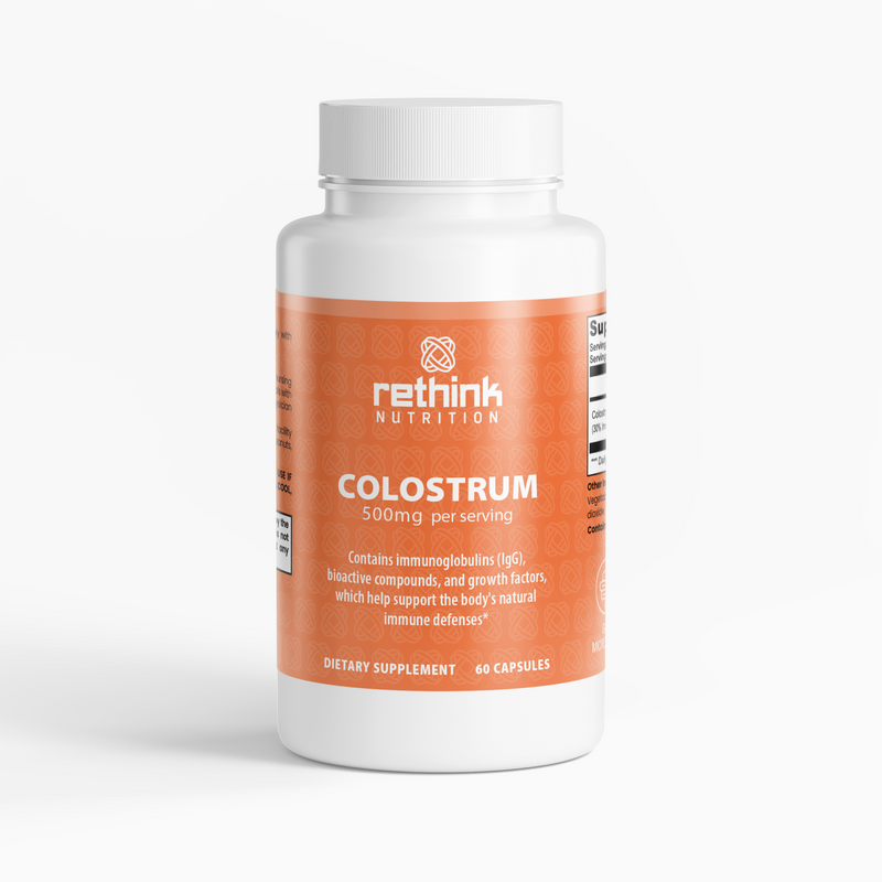 Colostrum Capsules – Immune & Gut Support with Immunoglobulins & Growth Factors - Rethink Nutrition