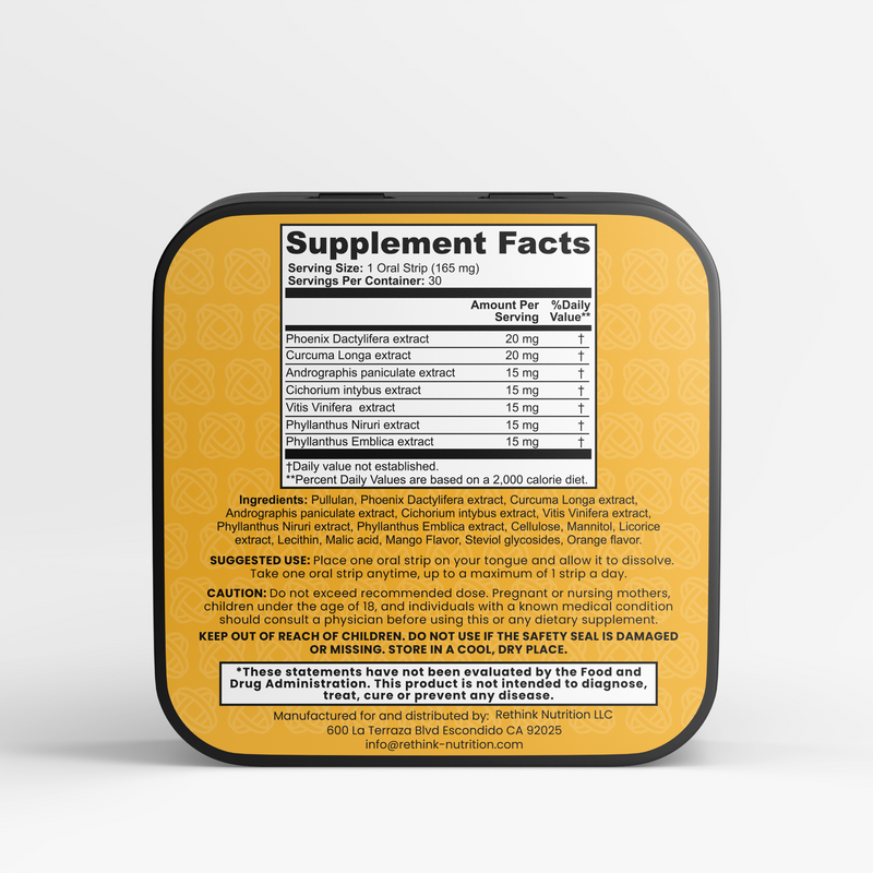 Hangover Strips – Fast-Acting Recovery with Electrolytes, Milk Thistle & B Vitamins - Rethink Nutrition