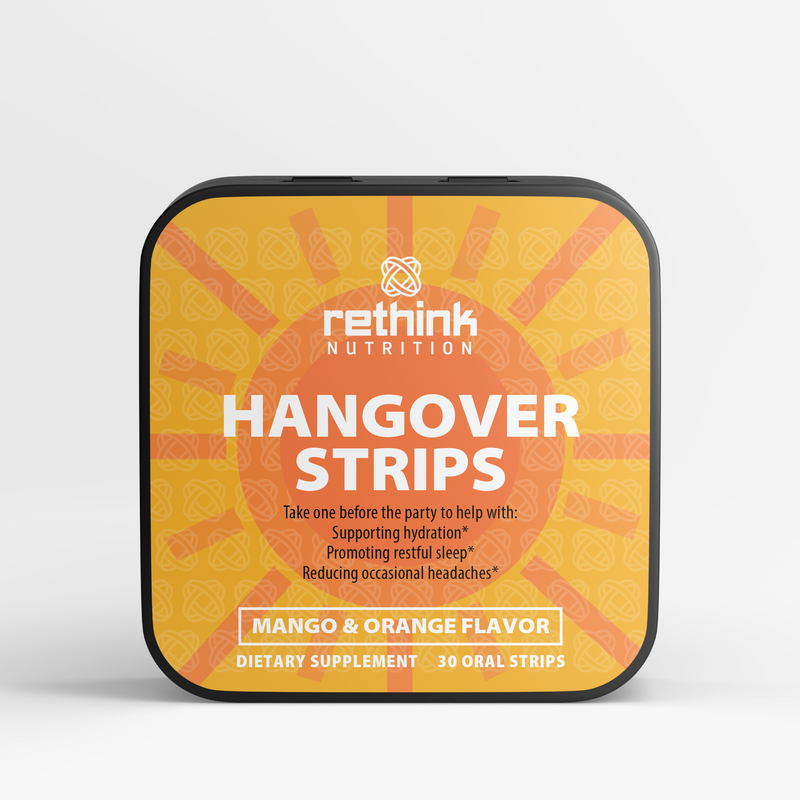 Hangover Strips – Fast-Acting Recovery with Electrolytes, Milk Thistle & B Vitamins - Rethink Nutrition