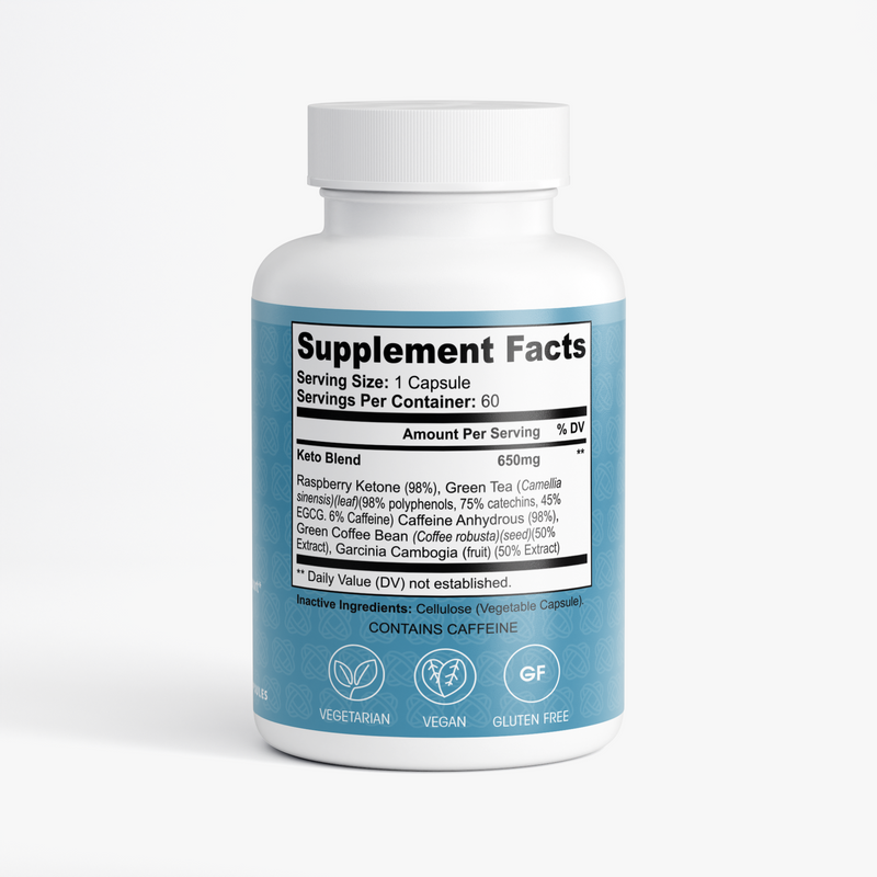 Keto‑5 – Ketosis Booster with Raspberry Ketones, Green Coffee & Garcinia - Rethink Nutrition
