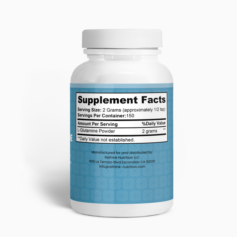 L-Glutamine Powder – Support Muscle Recovery & Gut Health with Pure Amino Acid - Rethink Nutrition