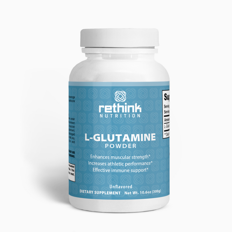 L-Glutamine Powder – Support Muscle Recovery & Gut Health with Pure Amino Acid - Rethink Nutrition