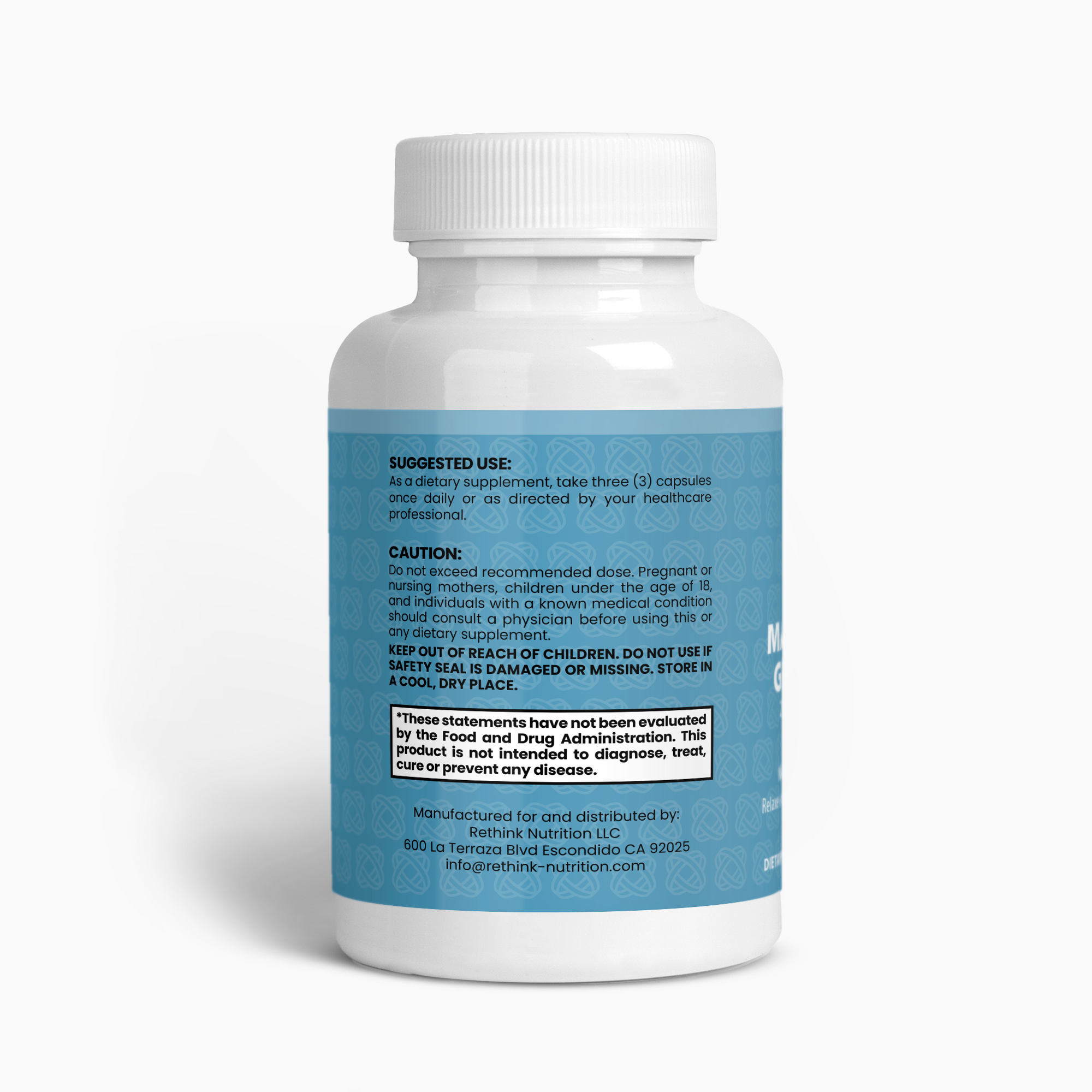 Magnesium Glycinate – Calm, Sleep & Muscle Support | Highly Absorbable Formula - Rethink Nutrition