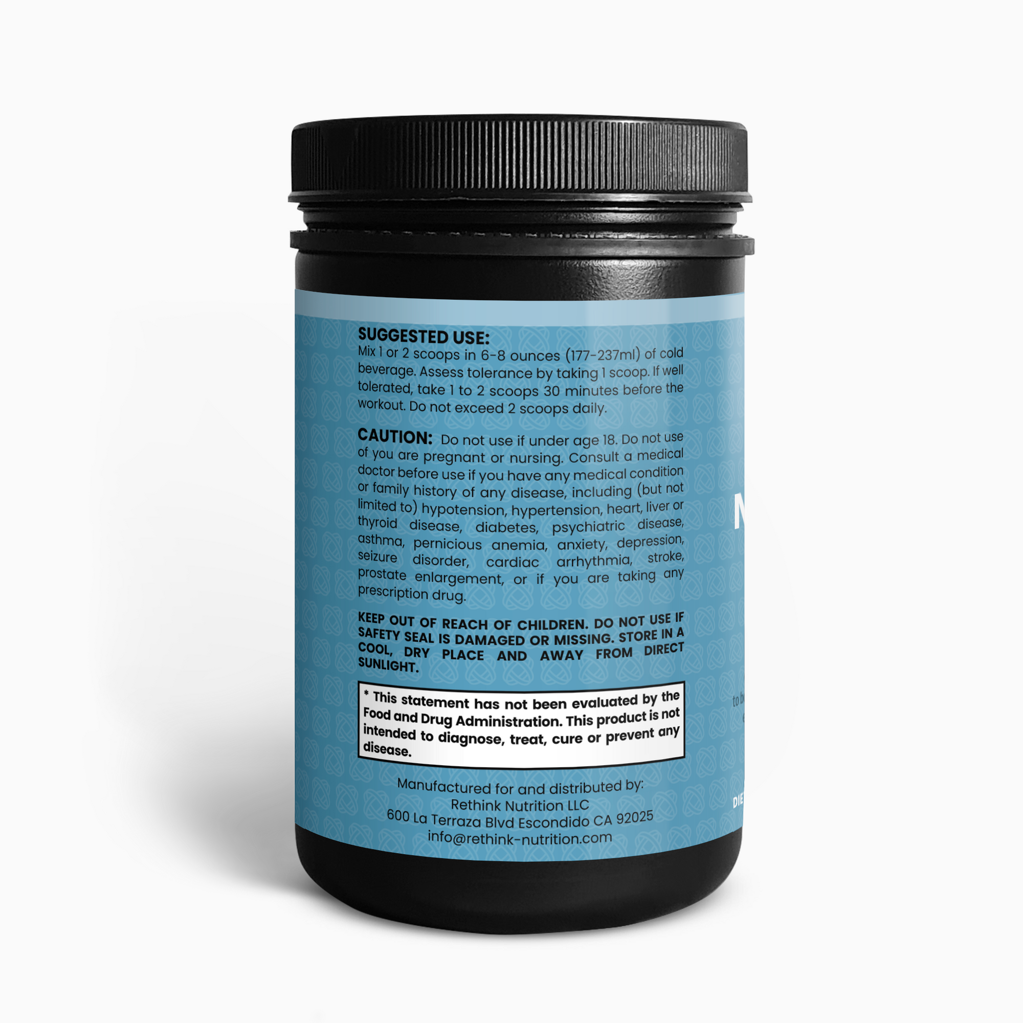 Nitric Shock Pre-Workout – Energy, Focus & Pump Formula | Fruit Punch Flavor - Rethink Nutrition