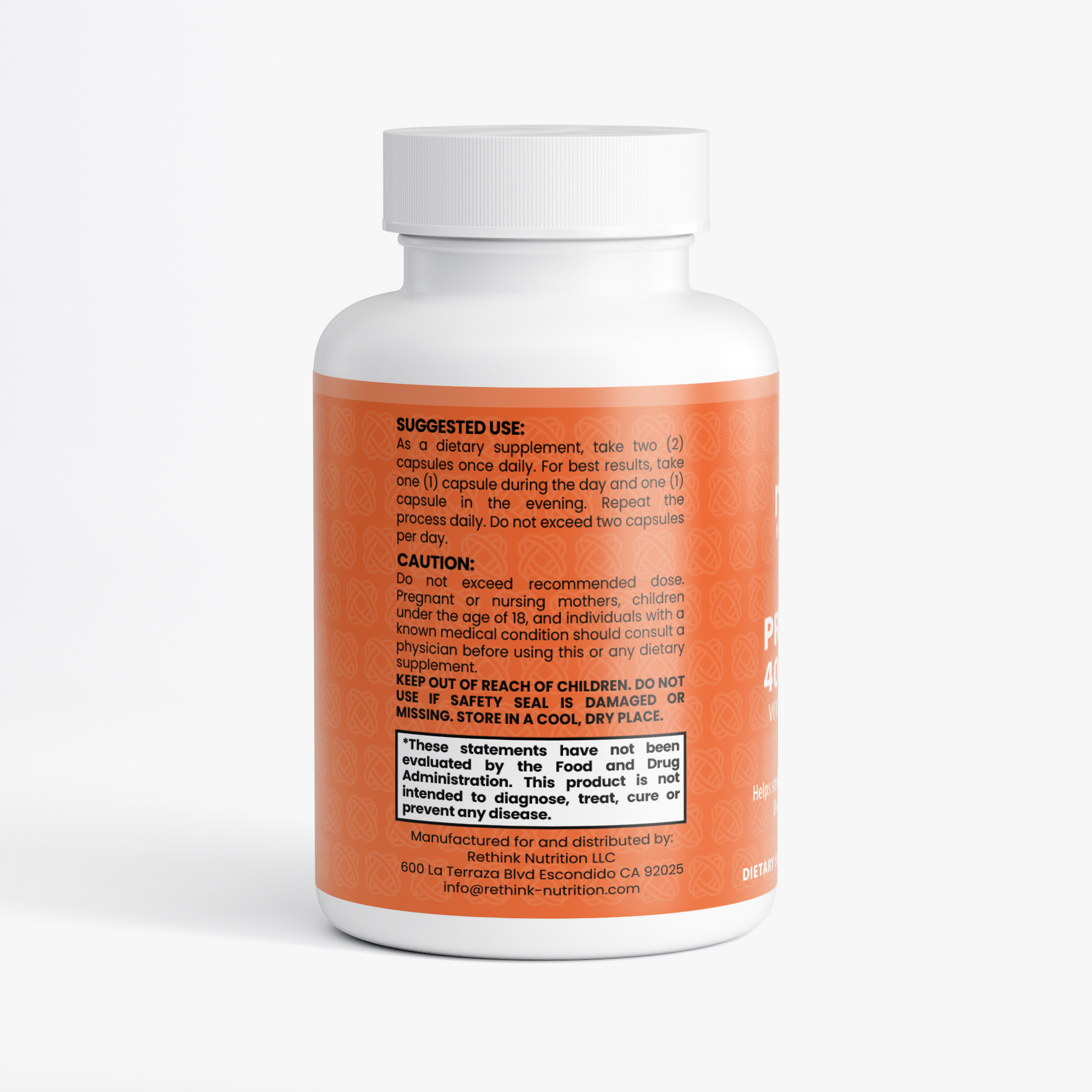 Probiotic 40 Billion w/ Prebiotics – Gut & Immune Support | Rethink Nutrition - Rethink Nutrition