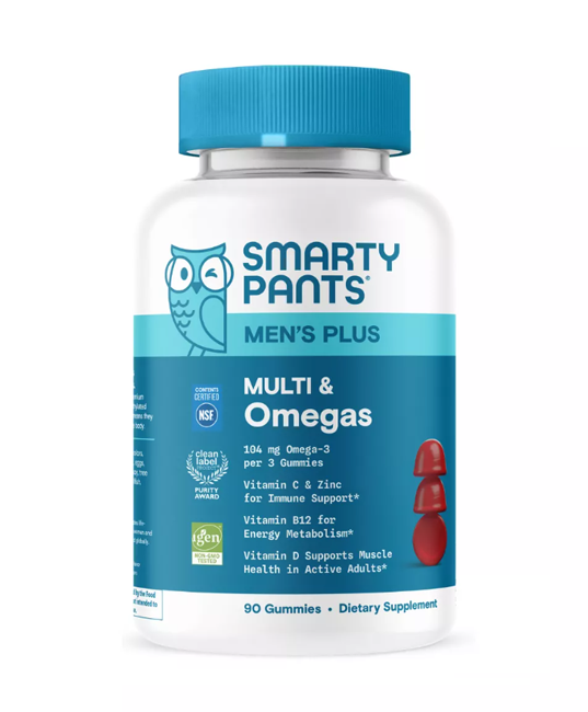 Smartypants Men’s Multi + Omega Gummies (90 ct) - Rethink Nutrition