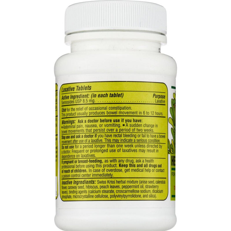 Swiss Kriss | Herbal Laxative Tablets (Occasional Constipation Relief) – 120 ct