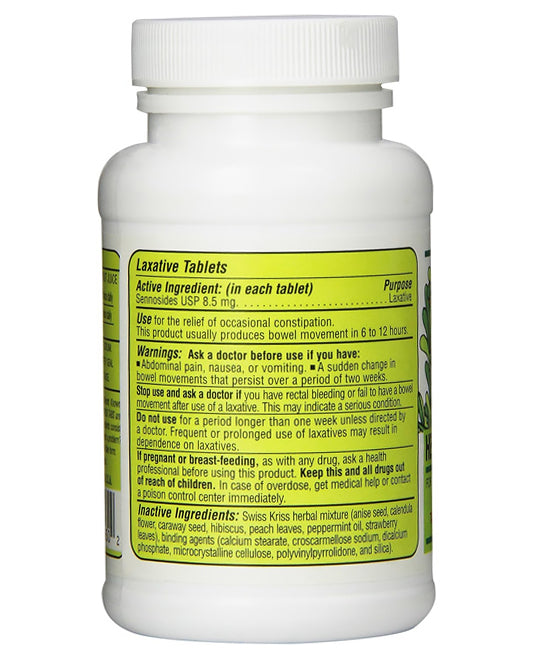 Swiss Kriss | Herbal Laxative Tablets (Occasional Constipation Relief) – 250 ct