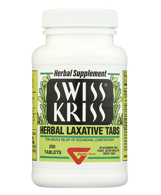 Swiss Kriss | Herbal Laxative Tablets (Occasional Constipation Relief) – 250 ct
