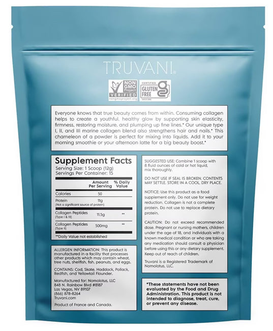 Truvani | Marine Collagen Unflavored – 6.35 oz