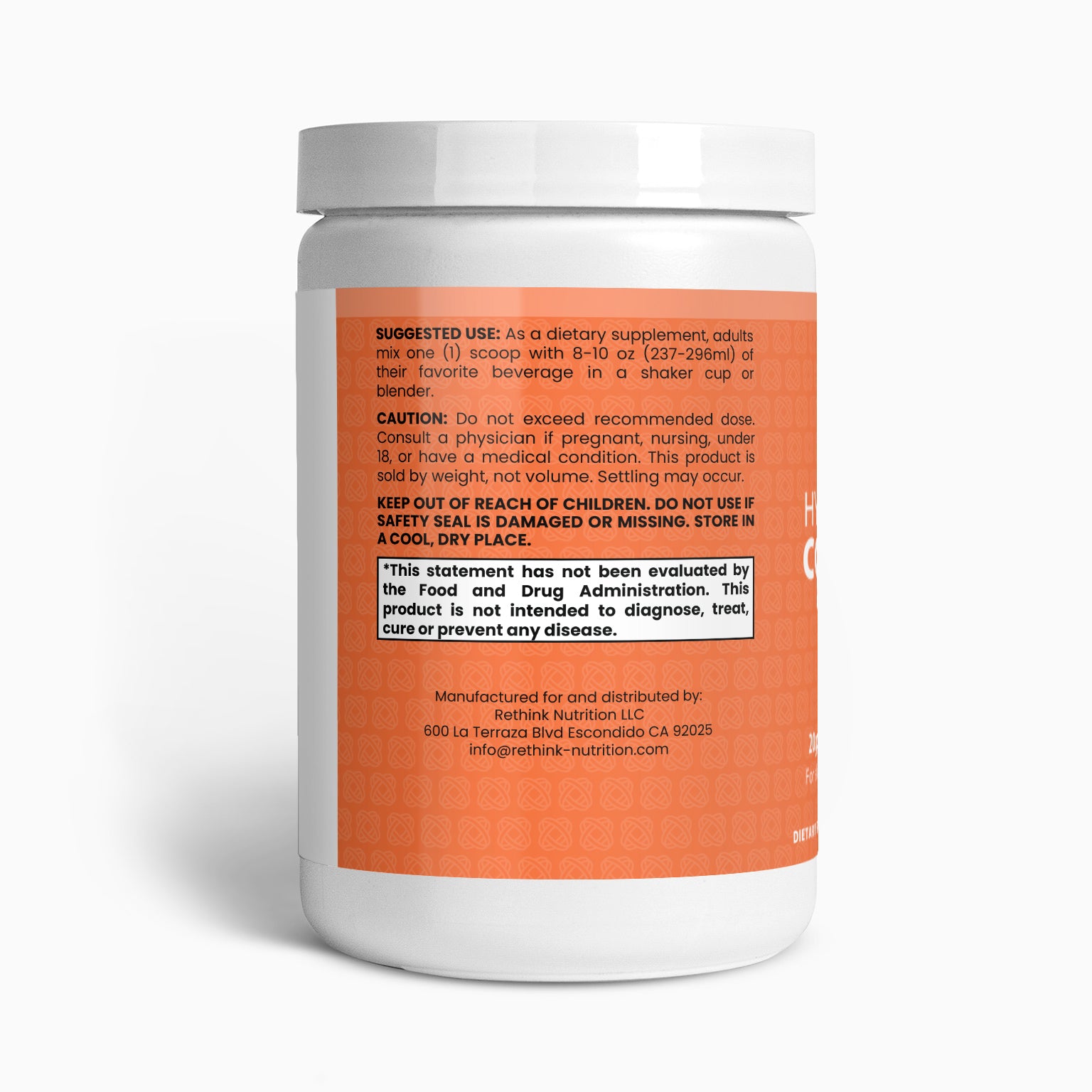 Rethink | Hydrolyzed Collagen Peptides (Skin &amp; Beauty) – 9.88 oz