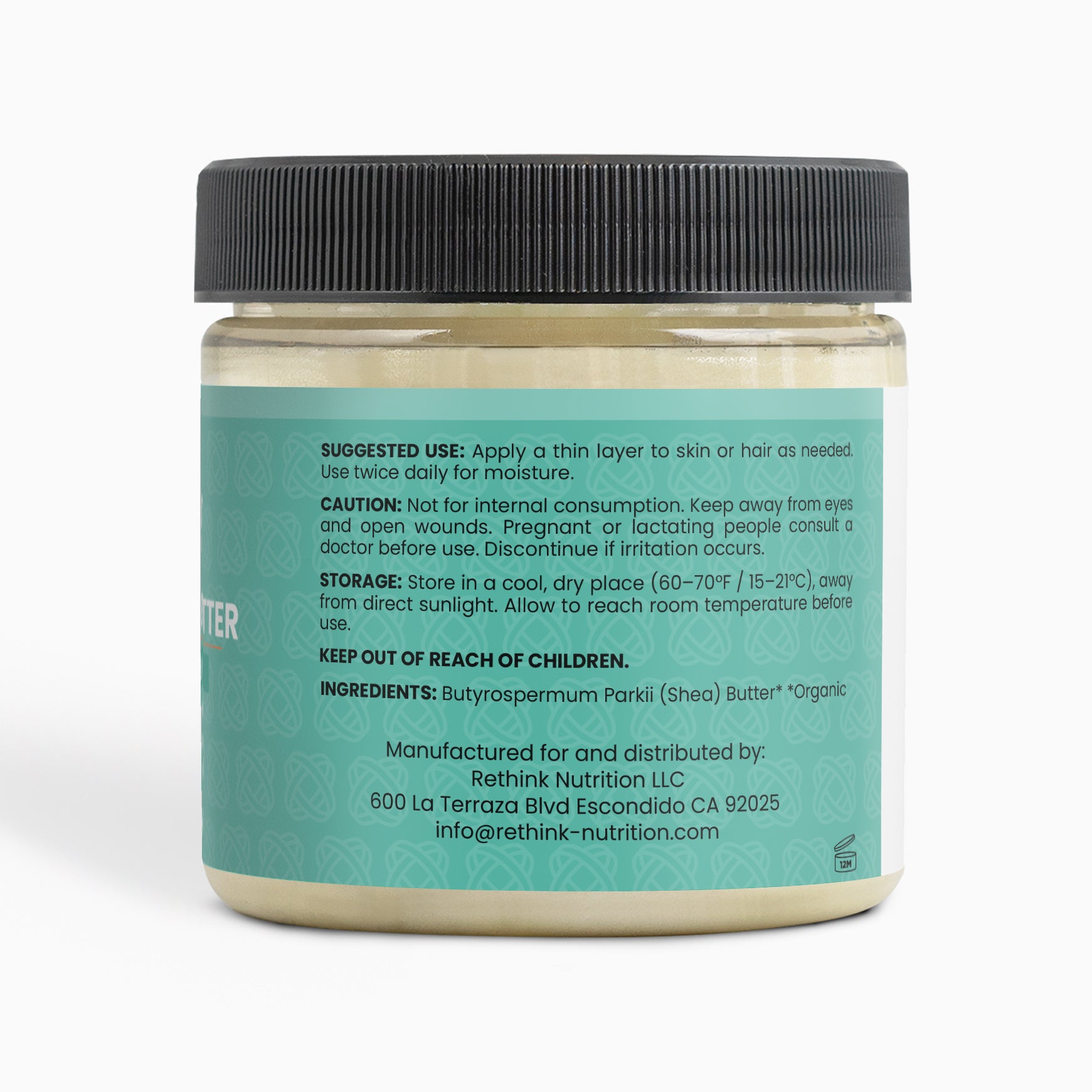 Rethink | Raw Shea Butter (VIT A and E) – 4 oz