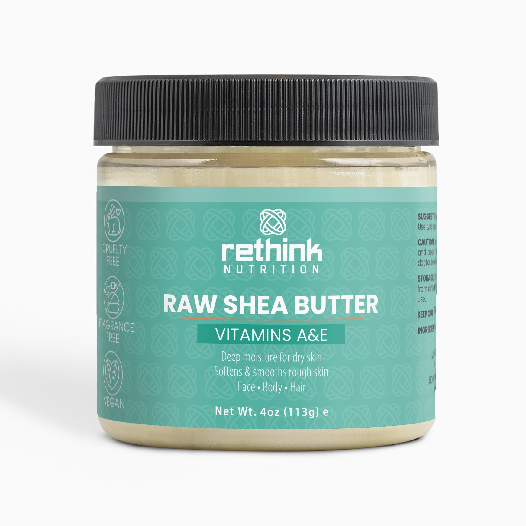Rethink | Raw Shea Butter (VIT A and E) – 4 oz