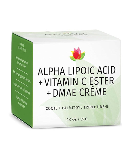 Reviva Labs | Alpha Lipoic Acid, Vitamin C Ester &amp; DMAE Cream (Firming &amp; Brightening) – 2 oz