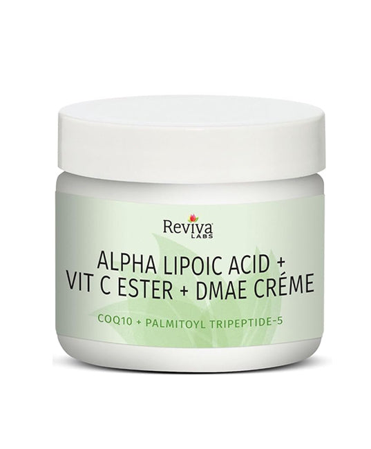 Reviva Labs | Alpha Lipoic Acid, Vitamin C Ester &amp; DMAE Cream (Firming &amp; Brightening) – 2 oz