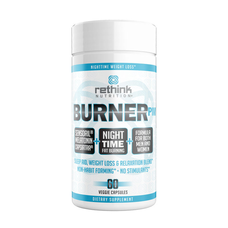 Burner PM - Nighttime Fat Loss, Sleep and Relaxation Formula, 60 Veggie Capsules - Rethink Nutrition